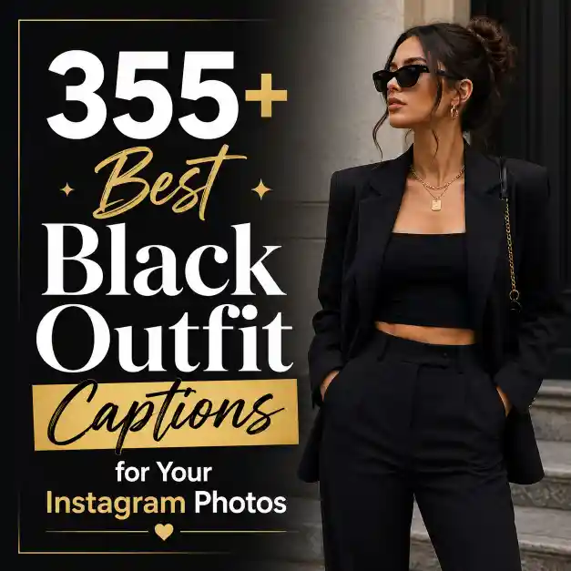 Black Outfit Captions