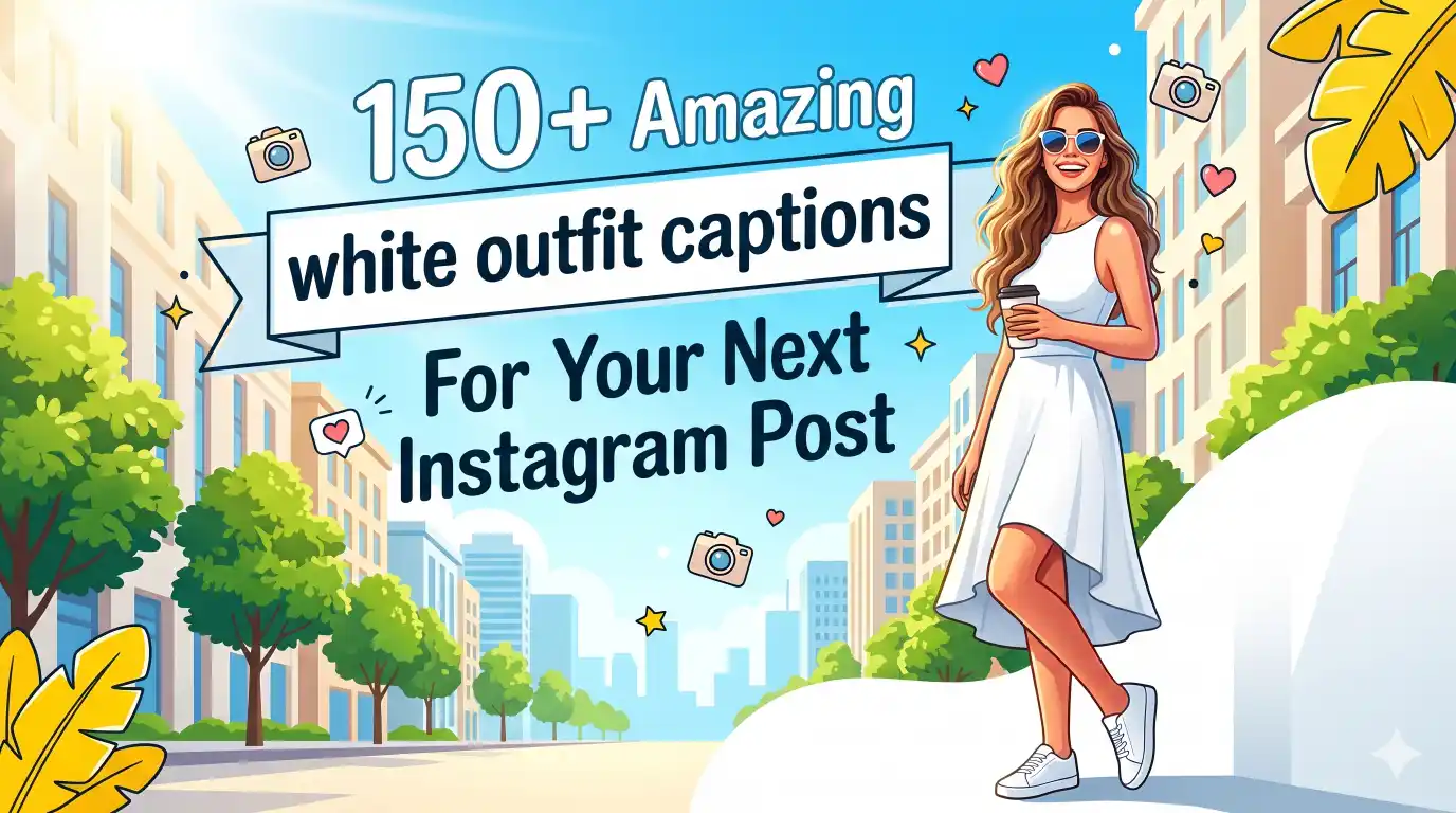 white outfit captions